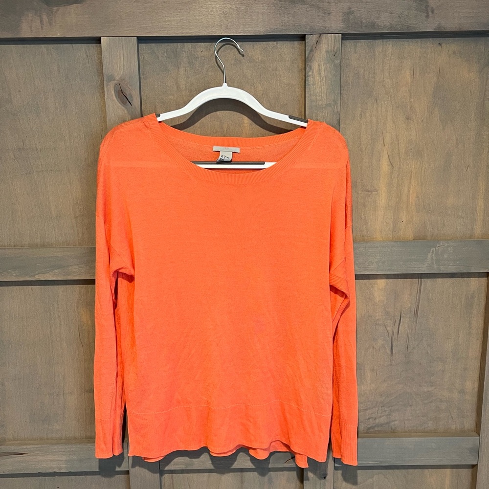 H&M size L lightweight orange sweater
